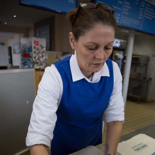 Lisa, the Senior Counter Assistant